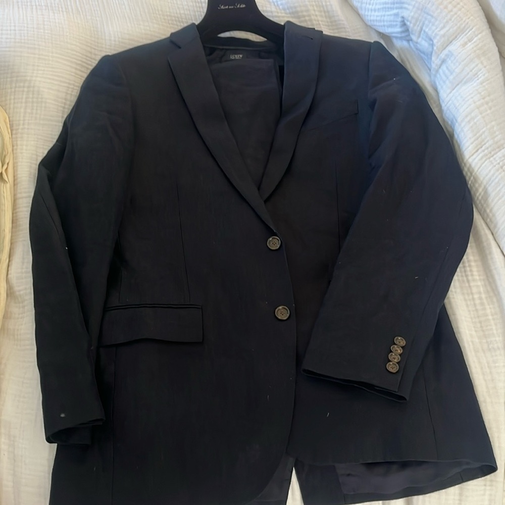 Jcrew men’s navy Irish linen suit
